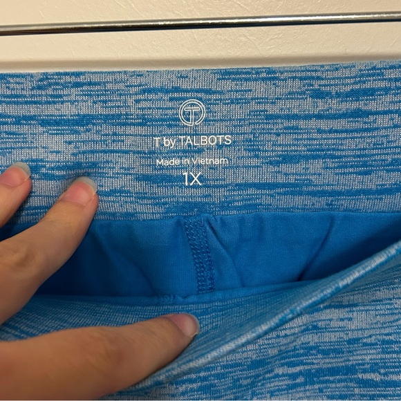 T by Talbots Everyday Blue Yoga Skort 1X NWT Pockets Stretch Activewear - Picture 7 of 10